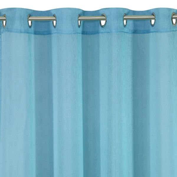 Firana gotowa na przelotkach REBECCA 140x250 Eurofirany niebieska zdjęcie 3