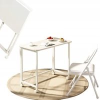 STOLIK POD LAPTOPA NA KÓŁKACH BIURKO NOWOCZESNE MOBILNY STOLIK BIAŁY DUŻY