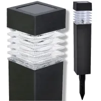 Lampa lampka solarna led wbijana słupek kwadrat dekoracja do ogrodu tarasu