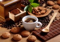 FOTOTAPETA kuchenna CZEKOLADA CIASTKA KAWA 260x180