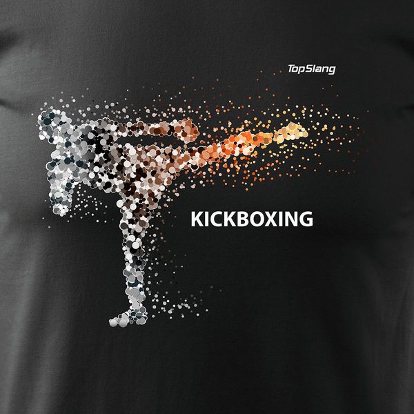 Koszulka kickboxing męska czarna REGULAR L zdjęcie 2