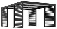 CarPort PREMIUM - Wiata samochodowa 4x5 Antracyt Zabudowa - TS1040