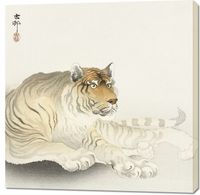 Obraz 100x100cm Tiger, Koson Japoński Vintage do Salonu