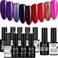 NTN Zestaw 9 kolorów Oriental Delice Collection 5g + baza i top GRATIS