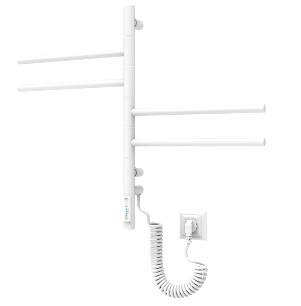 ELNA Grzejnik łazienkowy elektryczny Vertical 4 ruchome ramiona White zdjęcie 6