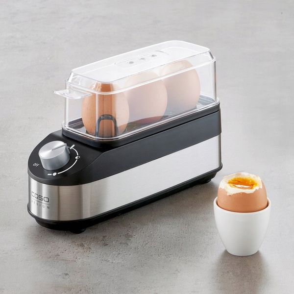 CASO E3 elektryczny jajowar na 3 jajka, automat do gotowania jajek zdjęcie 2