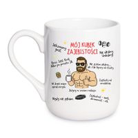 KUBEK "MÓJ KUBEK ZAJEBISTOŚCI" Wzór - Elegant Coffee 330 ml