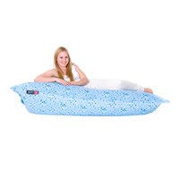 Pufa worek w kropki 140 x 180 cm błękitny