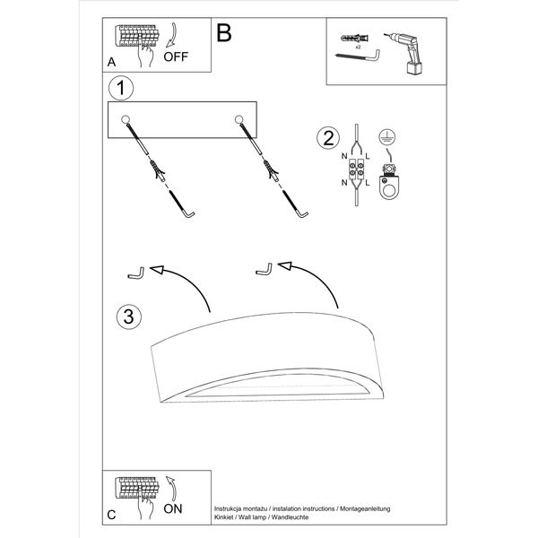 Kinkiet ATENA beton zdjęcie 5