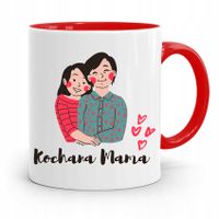 Kubek Czerwony Prezent Dla Kochanej Mamy Matki Z Nadrukiem Ze Zdjęciem
