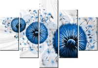 70 100CM OBRAZ 5 ELEM NIEBIESKI DMUCHAWIEC 4 DRUK PŁÓTNO