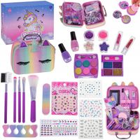 ZESTAW KOSMETYKÓW DO MAKIJAŻU I PAZNOKCI KUFEREK RAINBOW MAKE UP LAKIER