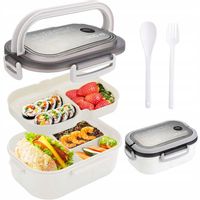 LUNCHBOX LUNCH BOX ŚNIADANIÓWKA POJEMNIK PUDEŁKO BOX Z PRZEGRÓDKAMI 1200ML