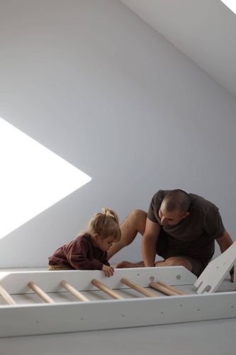 drabinka gimnastyczna klasyczna biała - drewno 200x80cm na Arena.pl