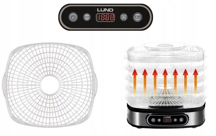 LUND SUSZARKA SPOŻYWCZA DO GRZYBÓW OWOCÓW WARZYW 500W CZASOMIERZ 5 TAC zdjęcie 2