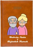 Kalendarz tygodniowy 2026 A5 KSIĄŻKOWY nadruk DLA DZIADKA I BABCI + IMIONA