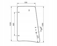 Szyba boczna - bok prawa JCB 3CX 4CX 5CX P21 Wersja I