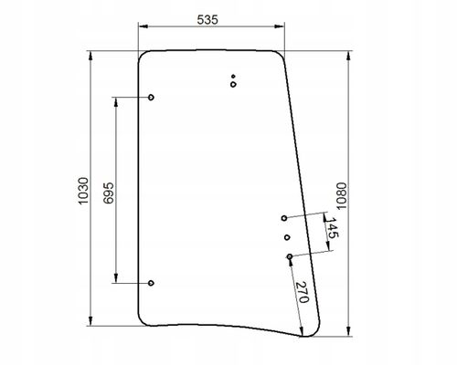 Szyba boczna - bok prawa JCB 3CX 4CX 5CX P21 Wersja I na Arena.pl