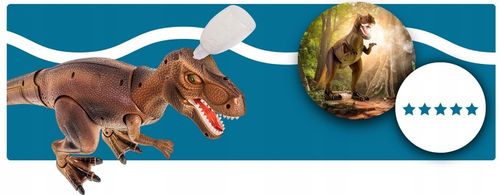 Wielki Dinozaur T-Rex Zdalnie sterowany chodzi ryczy świeci zieje dymem LED na Arena.pl