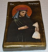 Ikona Święty Homobonus patron kupców biznesmenów przedsiębiorców