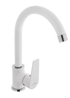 bateria zlew. stojąca z wyl. l dokos biała / chrom - h/bz-19-002