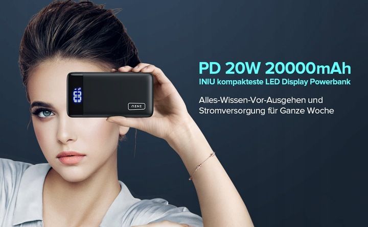 INIU kompaktowy powerbank 20000mAh Dual 3A USB-C do telefonu komórkowego zdjęcie 16