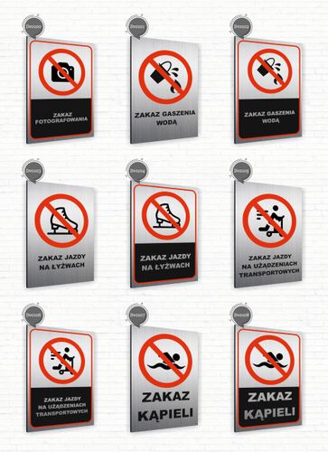 Tabliczka znak informacyjny 40x30 Srebrna ZAKAZ KOTWICZENIA Aluminiowa na Arena.pl