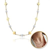 naszyjnik stal szlachetna pozłacana 14k złotem nst2182