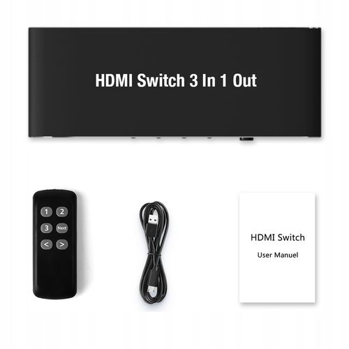 ROZDZIELACZ PRZEŁĄCZNIK SWITCH 3x HDMI 4K HDMI2.0 4K@60HZ na Arena.pl