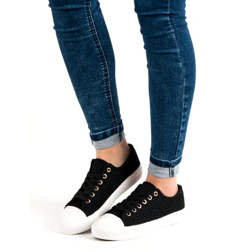Czarne Tekstylne Trampki r.40 na Arena.pl