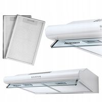 OKAP KUCHENNY PODSZAFKOWY BIAŁY POCHŁANIACZ WYCIĄG KOMINOWY 60 cm Berdsen