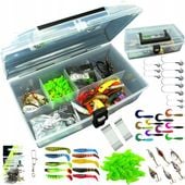 ZESTAW PRZYNĘT WĘDKARSKICH na spinning 116szt jaxon +SKRZYNKA na