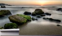 Fototapeta ZACHÓD SŁOŃCA KAMIENIE WE MGLE 390x280