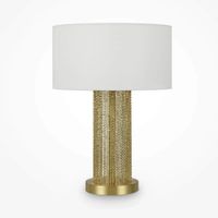 Lampa stołowa Impressive MOD151TL-01G do salonu biała złota