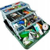 duża SKRZYNKA WĘDKARSKA + zestaw 200 akcesoriów NA PREZENT, spławik