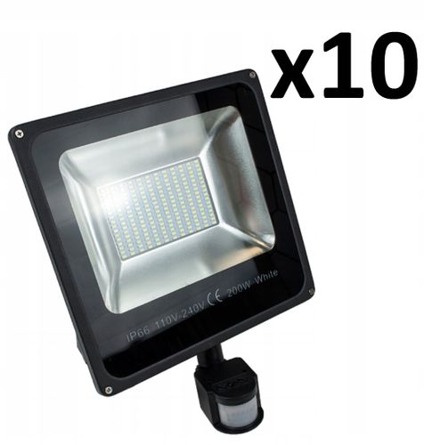 10x HALOGEN LED 200W Z CZUJKĄ na Arena.pl