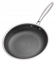 PATELNIA Stalowa Powłoka Nieprzywierająca PLASTER MIODU Hexagon 22cm 7132