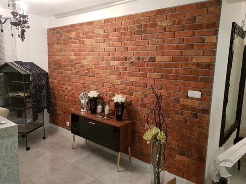 STARA CEGŁA Z GOTOWĄ FUGĄ CZERWONA LOFT PŁYTKI DEKORACYJNA NA ŚCIANĘ na Arena.pl