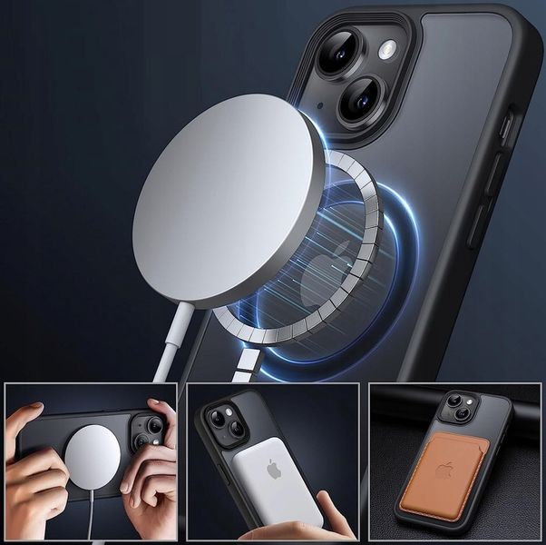 Etui Do iPhone 14 +Szkło 9H WZMACNIANE 360° Matt Case Do Magsafe zdjęcie 3