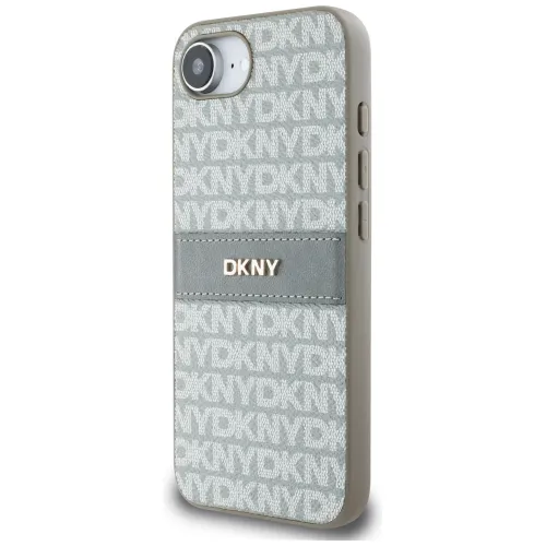 etui dkny repeat texture pattern with tonal stripe na iphone 16e - beżowe na Arena.pl