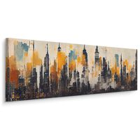 Obraz Panoramiczny Miejski PEJZAŻ Architektura Abstrakcja 145cm x 45cm