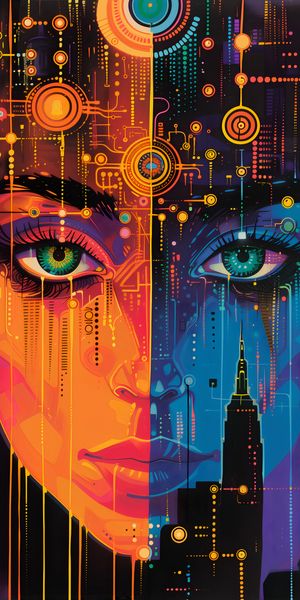 Plakat 50x100cm Cyfrowa Psyche zdjęcie 1