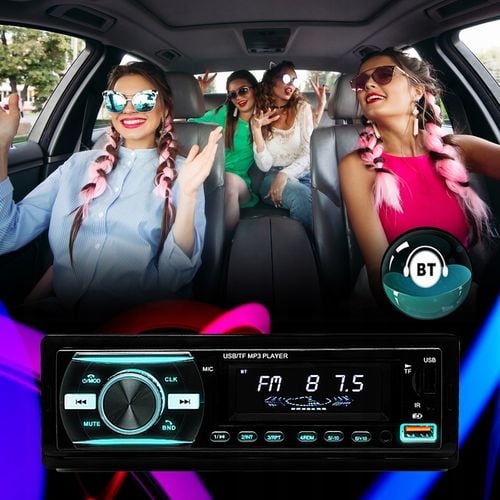 RADIO SAMOCHODOWE BLUETOOTH 1-DIN 2X USB AUX MP3 CZYTNIK KART SD LCD na Arena.pl