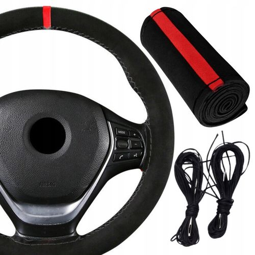 POKROWIEC NA KIEROWNICĘ ALCANTARA ZAMSZOWY Z Jednego Kawałka DO OBSZYCIA na Arena.pl