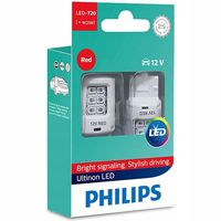 2X Philips żarówka Led W21W Ultinon Red Czerwona