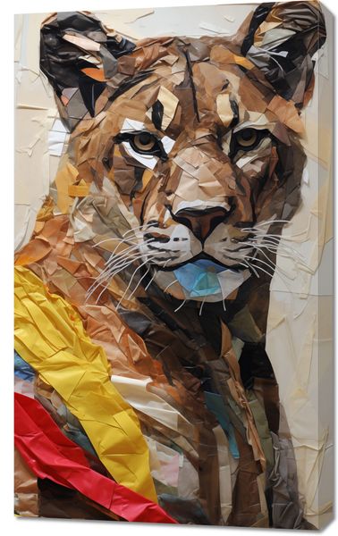 Obraz 60x100cm Papierowy Tygrys zdjęcie 1
