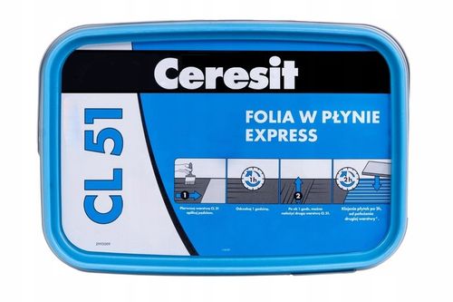 CERESIT FOLIA IZOLACYJNA W PŁYNIE CL 51 EXPRESS 1-K WYDAJNA GOTOWA 5KG na Arena.pl
