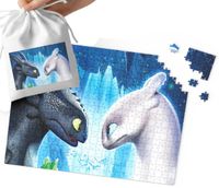 PUZZLE - JAK WYTRESOWAĆ SMOKA WZORY Z BAJEK I GIER PREZENT 120el WORECZEK