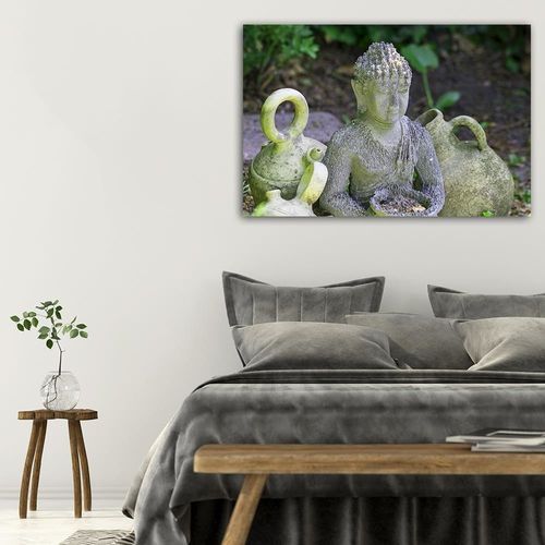 Obraz na płótnie - Canvas, Budda z naczyniami 60x40 na Arena.pl