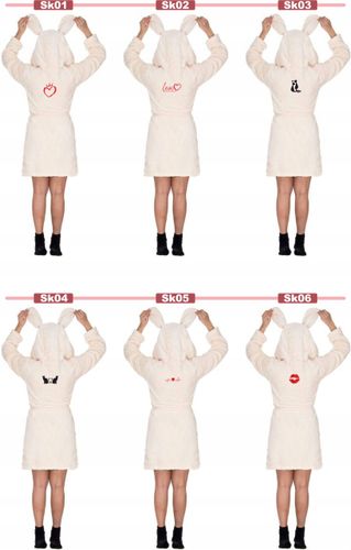 SZLAFROK DAMSKI z uszami Z HAFTEM rozmiar L/XL DLA ŻONY TWÓJ NAPIS na Arena.pl